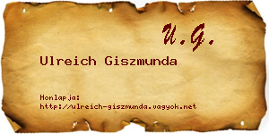 Ulreich Giszmunda névjegykártya